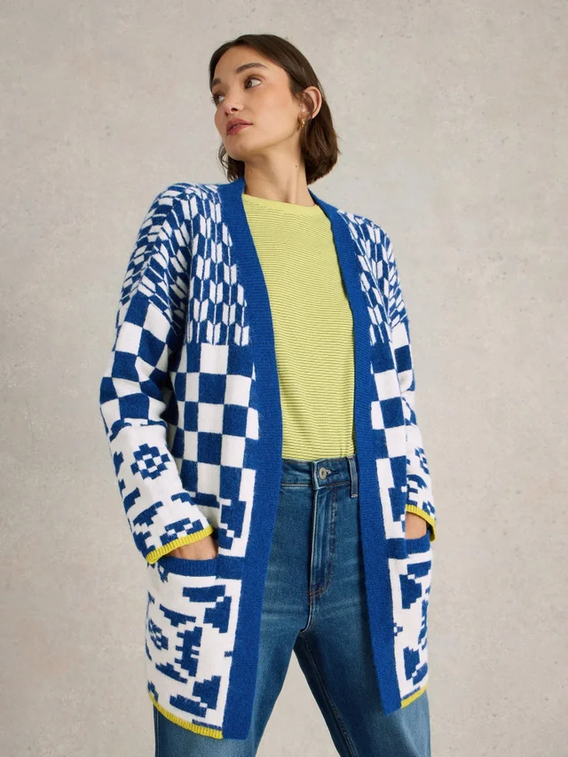 Strickjacke Geo mit Mustermix