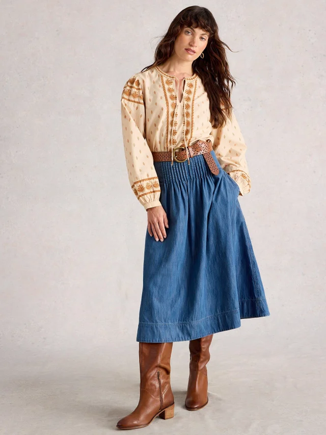 Jeansmidirock Charlotte