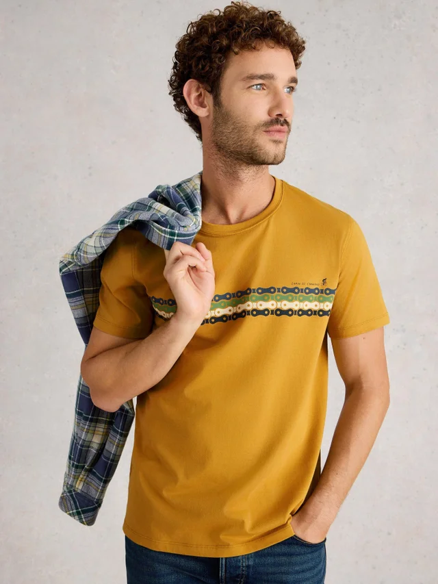 T-Shirt Abersoch mit Fahrradkettenmotiv