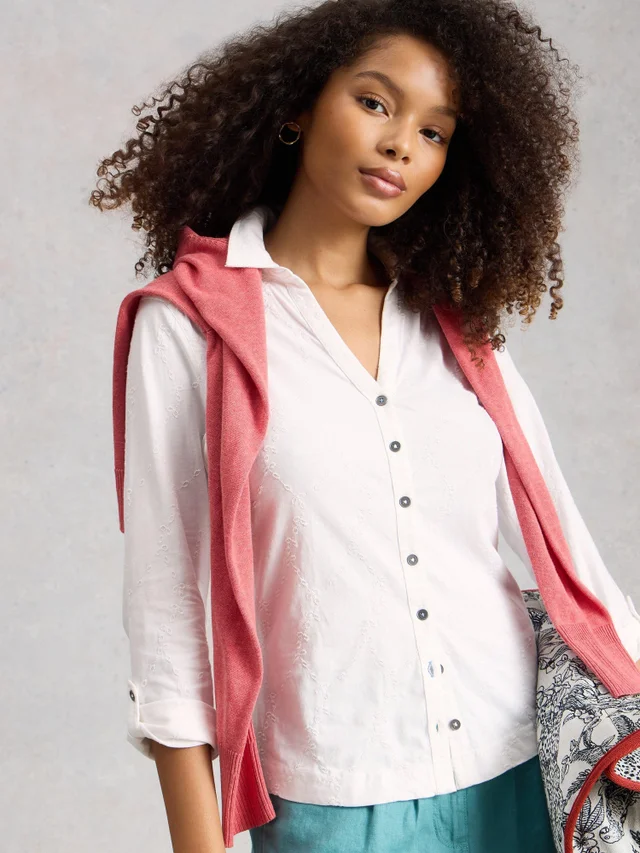 Bestickte Jerseybluse Annie