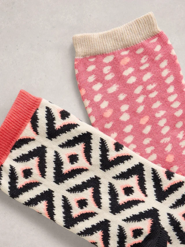 2er-Pack Socken Geo-Print