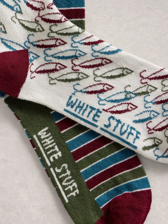 2er-Pack Socken Fisch