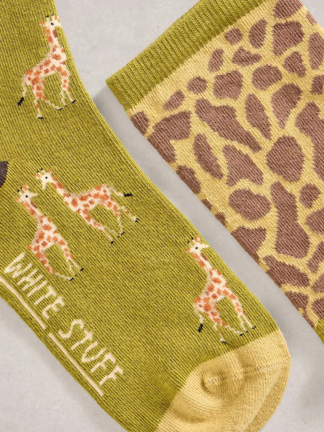 2er-Pack Socken Giraffe