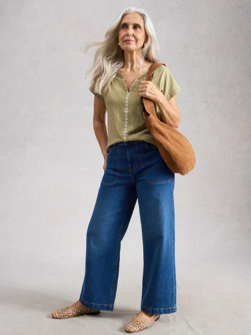 Besticktes T-Shirt Nelly - Green Mlt - 52 Bild 2