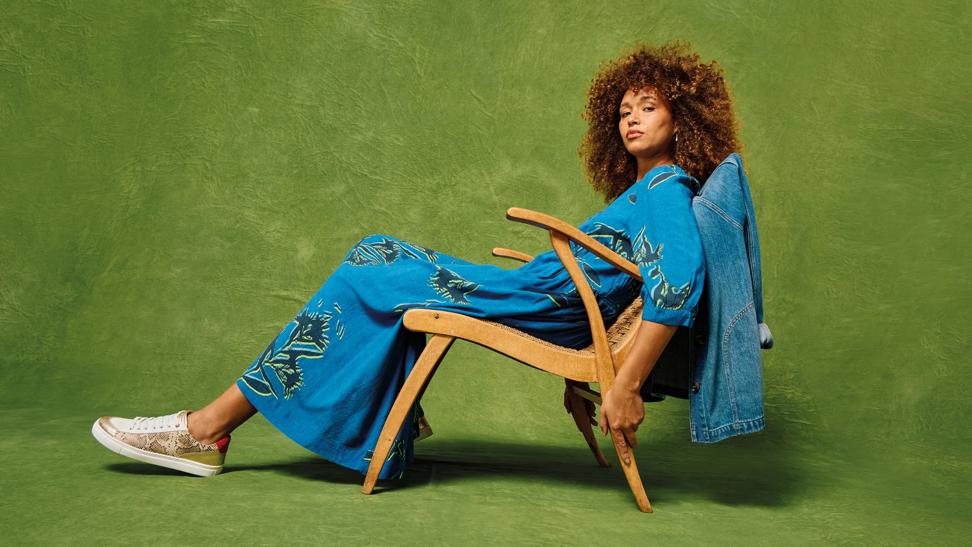 Blaues Cyanotypie-Kleid