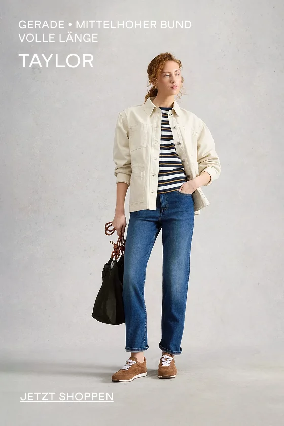 "GERADE. MITTELHOHER BUND. VOLLE LÄNGE TAYLOR JETZT SHOPPEN"