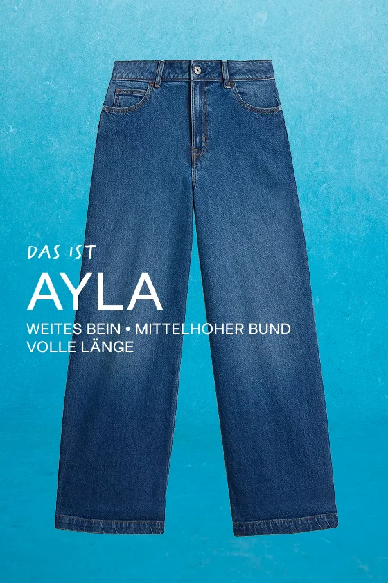 DAS IST AYLA WEITES BEIN. MITTELHOHER BUND. VOLLE LÄNGE