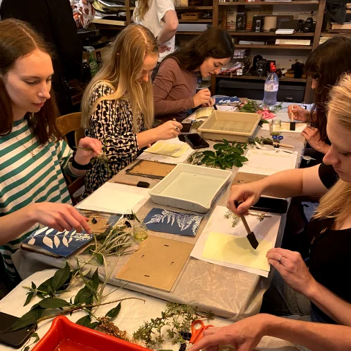 Cyanotypie in Aktion